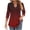 Wine B, variant on bbymog Fashion Women's Casual Printed V-Neck 3/4 Sleeve T-shirt V-Neck Wrinkle And Stripe Tops Purple B XL
