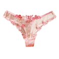 thumbnail image 1 of WZXFASHION Culottes Aguichant pour Femmes en Maille Entièrement Transparentes avec Broderie, Culottes pour Femmes Rose Taille Unique, 1 of 3