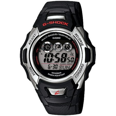 Men's Solar-Atomic G-Shock Watch, Black Resin