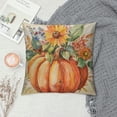 thumbnail image 2 of Nawypu Fall Thanksgiving Pumpkin Throw Pillow Covers, Autumn Farmhouse Harvest Theme Watercolor Sunflower Pumpkin Flower Pattern Pillow Covers, Pillows Decorative Fabric for bedroom,, 2 of 5