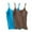 Blue+Gray, variant on Women's Plus Size Athletic Tank Tops 2-Pack Solid Color Adjustable Camisole Yoga Sports