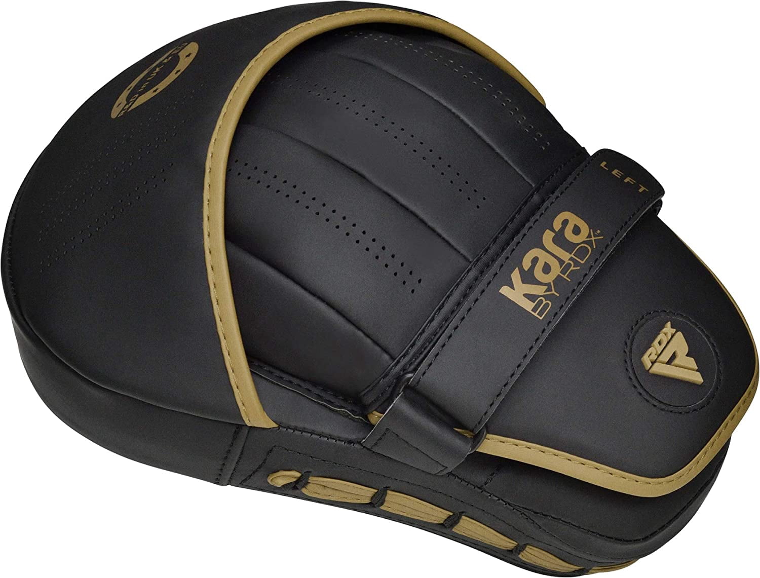 RDX Boxing Pads and Gloves Set, Maya Hide Leather KARA Hook and Jab Curved Focus Mitts with Punching Gloves for MMA, Muay Thai, Kickboxing Coaching, Martial Arts.