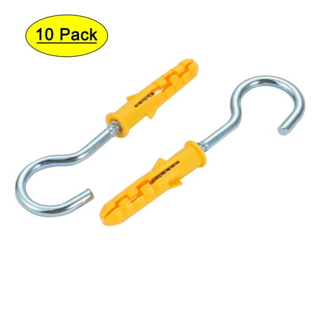 

Uxcell 10pcs 8mmx40mm Self Drilling Drywall Anchor With 18.5mm Inner Dia Screw Hook Eye
