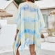 thumbnail image 3 of Chifón Estampado floral Chal suelto Kimono Cárdigan Túnica Playa Cubrir Blusa Amarillo azul Yuyangstore Cárdigan con borlas, 3 of 7