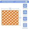 thumbnail image 4 of SKYSONIC Easter Orange Plaid Washcloths, 2 PCS 12x12 Inches Cotton Wash Cloths, Highly Absorbent and Soft Face Towels for Bathroom,Gym,Hotel and Spa, 4 of 7