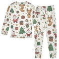 thumbnail image 3 of Boys Pajamas Girls Pajama Cute Santa Claus Moose Gift Cute Comfortable Cotton Two-piece Pajama Set, 3 of 7