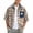 Khaki, variant on Mens Knit Polo Checkered Print Style Loose Fit Short Sleeve Mens Clothing,Khaki,XL