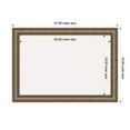 thumbnail image 2 of Amanti Art White Cork Board Wood Framed Angled Bronze Bulletin Board 27 in. x 19 in., 2 of 7