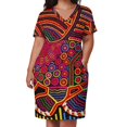 thumbnail image 2 of Kuna-vestido de dragón indio Mola para mujer ropa sensual holgada con bolsillo para fiesta, 2 of 6