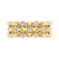 thumbnail image 3 of 1/2 Carat Diamond 3 Line Wedding Band Ring in 10K Yellow Gold (Ring Size 6), 3 of 6