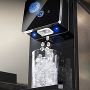 Goosiay Countertop Nugget Ice Makers Dispenser, 33lbs/Day Portable Pebble Crushed Ice Machine, Touch-Free Ice, Self-Cleaning for Home Kitchen Office