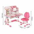 thumbnail image 3 of YNCE Talent Star Kids Desk and Chair Set,Adjustable Girls School Writing Study Table,Ergonomic Desk Chair with Large Writing Board Pull Out Drawer Book Stand, 3 of 9