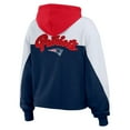 thumbnail image 3 of Women's WEAR by Erin Andrews Navy/White New England Patriots Color Block Full-Zip Hoodie, 3 of 5