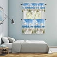 thumbnail image 6 of Summer Vacation Kitchen Curtains Valances and Tiers Set of 3 Watercolor Beach Chair Grass Tier Curtains and Valance with Rod Pocket for Small Windows, 27.5"x24", 6 of 9