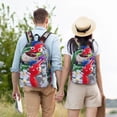 thumbnail image 6 of Lsque Pikmin Pattern Canvas Daypack, Durable Backpack, High-quality Versatile Backpack,Vintage Compact Backpack-Small, 6 of 6