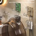thumbnail image 3 of Yuarrent Gancho autoadhesivo para lavabo montado en la pared, estante para lavabo de baño de gran capacidad, colgador de Hotel sin Juegos de accesorios de baño Dorado champagne, 3 of 6