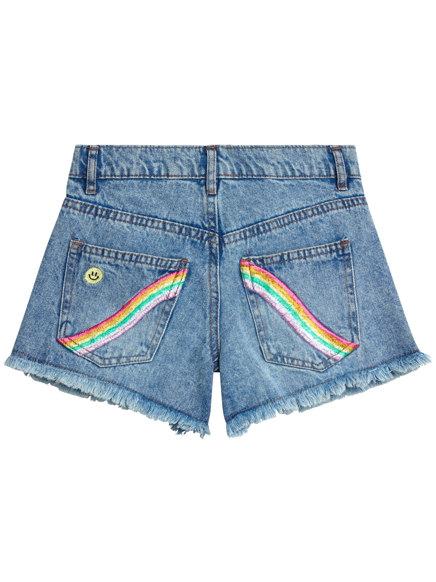 Jessica Simpson Girls' Light Wash Embroidered Denim Short, Sizes 7-16
