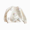 thumbnail image 5 of TOWED22 Girl's Y2k Sweatshirt Crew Neck Drop Shoulder Long Sleeve Cute Pullover Tops,6-12 M, 5 of 6
