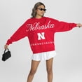 thumbnail image 4 of Women's Gameday Couture Scarlet Nebraska Huskers Legacy Club Oversized Premium Fleece Sweatshirt, 4 of 5