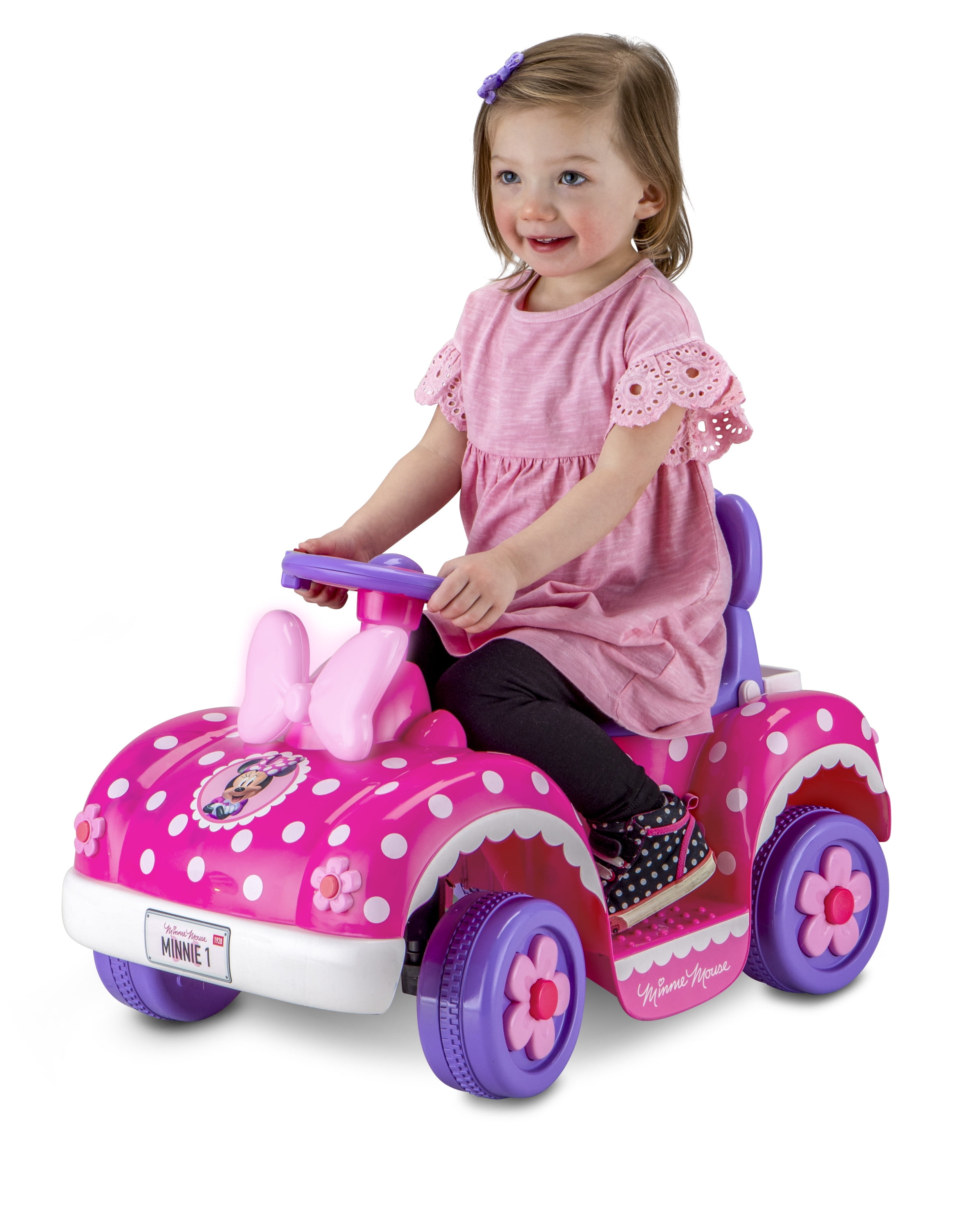 Disney Kids Toy Car Ride-On 2 Person Minnie Mouse Mercedes Battery-Powered Girls 