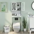 thumbnail image 5 of Costway Over the Toilet Storage Bathroom Spacesaver Cabinet Tower Organizer Shelf & Doors White, 5 of 11