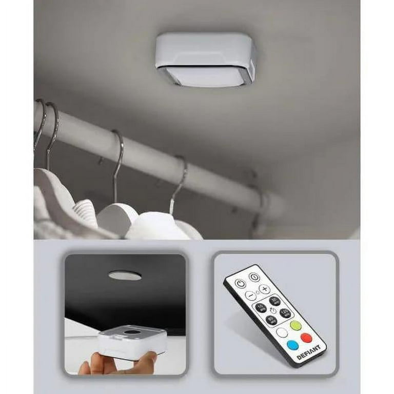 Defiant Led Puck Lights With Remote Shelly Lighting