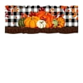 thumbnail image 2 of Fall Pumpkin Kitchen Curtains Valances Thanksgiving Harvest Design for Windows Valances Rod Pocket Curtain Valance for Bathroom Living Room Cafe 54x18 inch Window Treatment for Home Decor, 2 of 6