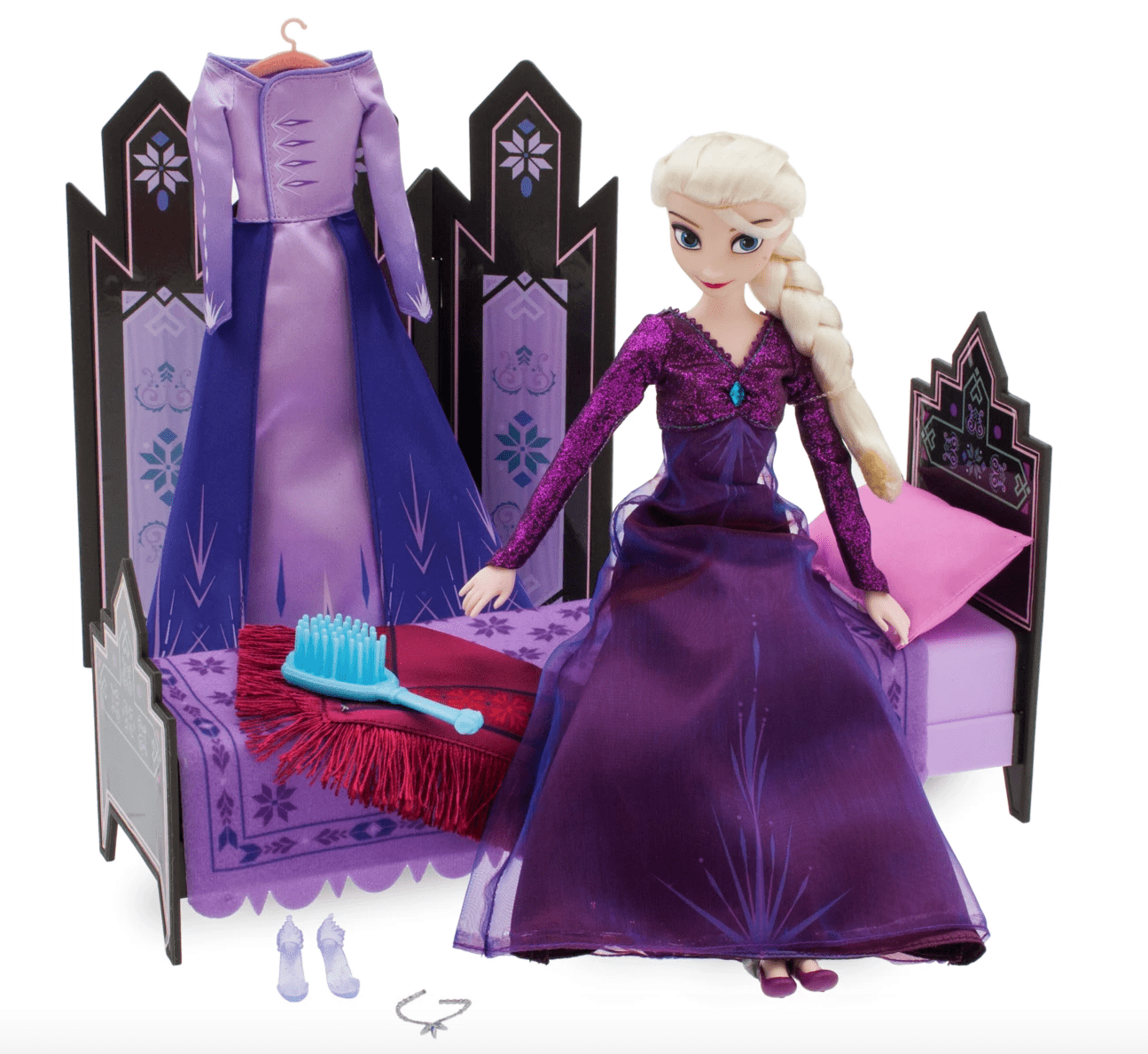 Disney Store Frozen 2 Elsa Classic Doll Bedroom Deluxe Play Set -  