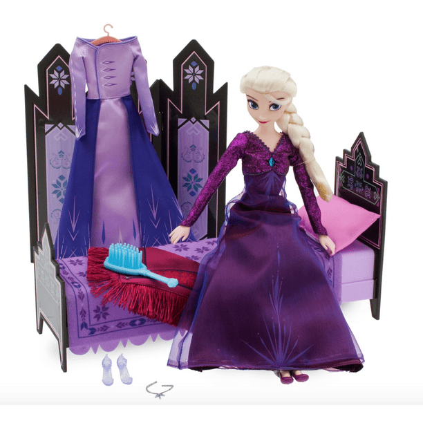 neumonía desinfectante bolígrafo Disney Store Frozen 2 Elsa Classic Doll Bedroom Deluxe Play Set -  Walmart.com