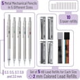 thumbnail image 4 of Mr. Pen Mechanical Pencil Set with Erasers Refills, 0.3mm, 0.5mm, 0.7mm, 0.9mm and 2mm, 5 Count, 4 of 8