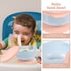 thumbnail image 4 of 1 juego de tazón para bebé con tapa y ventosa, tazón de alimentación automático para bebés, tazón de comida para niños pequeños con cuchara, 4 of 7