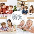 thumbnail image 3 of COZONY Adjustable Kids Table & 4 Chairs Set, 4 in 1 Toddler Activity Table Set with Graffiti Tabletop, Detachable Storage Box, Reading, Drawing, Eating, Studying, Gray, 3 of 8