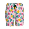 thumbnail image 3 of Yiaed Pineapple And Leaves for Men's Soft Sleep Pajama Short Lounging Pajama Shorts-X-Large, 3 of 8