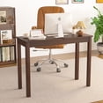 thumbnail image 6 of BESKADI 100% Solid Wooden Desk with Drawers - 39 x 16 Inch Mid Century Narrow Desk, Vintage Writing Desks with Drawers, Simple Work Study Table, Small Desks for Small Spaces, Walnut Color, 6 of 9
