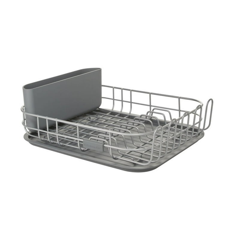 KitchenAid Low Profile Metal Stacking Dish Drying Rack, Charcoal Gray photo 1