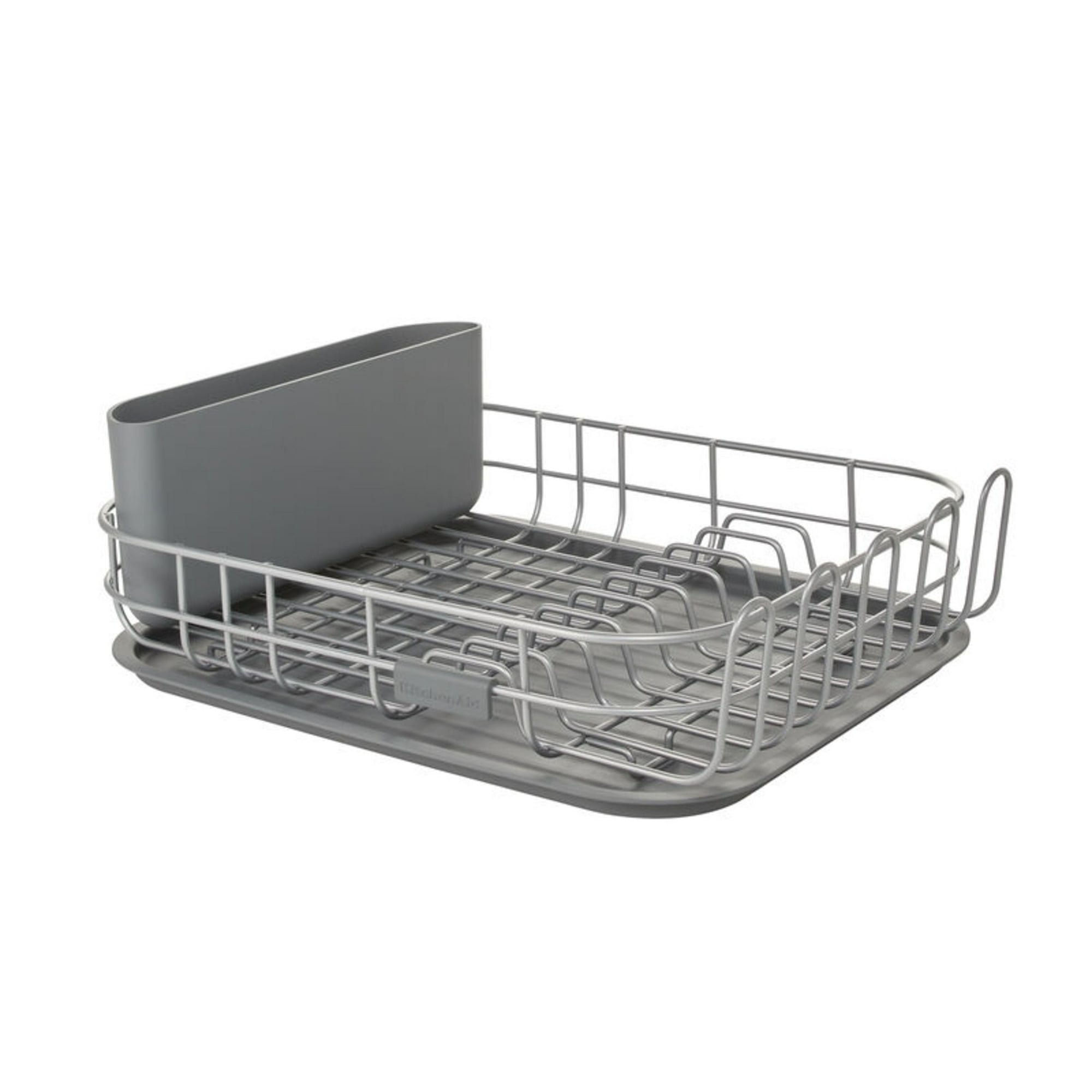 KitchenAid Low Profile Metal Stacking Dish Drying Rack, Charcoal Gray