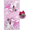 thumbnail image 1 of 2 Piece Minnie Mouse Unicorn Bath Towel & 3D Loofah Set, 1 of 1