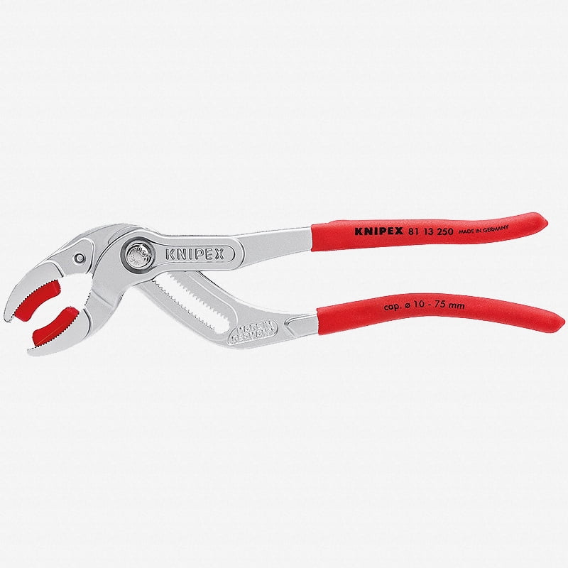 Knipex 8113250 10" Pipe Gripping Pliers Chrome w/ Plastic Jaws for