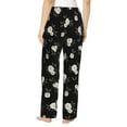 thumbnail image 3 of Xecao Rose Flowers Women's Straight Lounge Pajama Pants: The Epitome of Relaxed Sleepwear, 3 of 9
