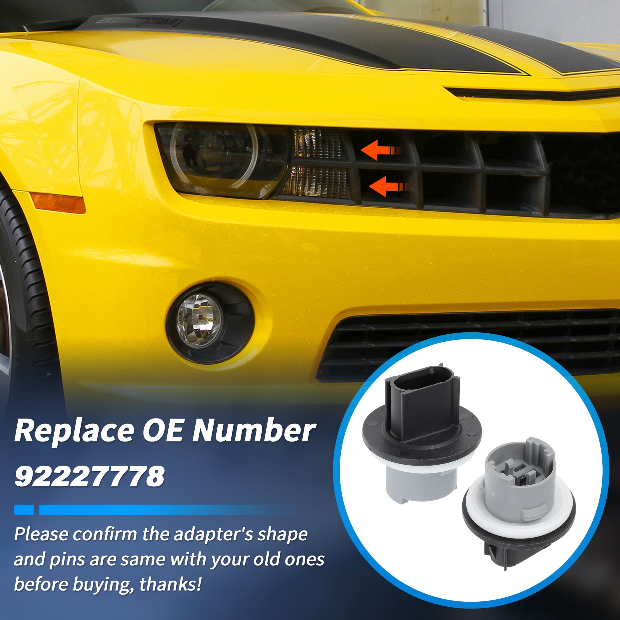 Unique Bargains 2 Pcs Turn Signal Socket Base for Chevrolet Camaro 2010-2015
