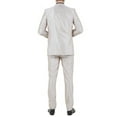 thumbnail image 5 of Julinie 3-Piece Solid Sharkskin Suit Set with Jacket, Vest, and Dress Pants, Slim Fit, 5 of 5