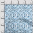 thumbnail image 2 of oneOone Polyester Spandex Medium Blue Fabric Asian Block Floral Sewing Craft Projects Fabric Prints By Yard 56 Inch Wide, 2 of 4