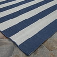 thumbnail image 3 of Couristan Afuera Yacht Club 5'3" x 7'6" Midnight Blue and Ivory Stripe Outdoor Rectangle Rug, 3 of 10