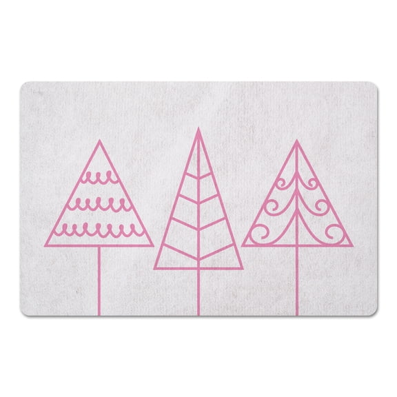 Creative Products Pink Mod Trees 27x18 Floor Mat