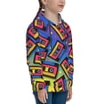 thumbnail image 3 of Picia Vintage Audio Cassettes Pattern Youth Hoodie - Warm Pullover Sweatshirt with Kangaroo Pocket, Ideal for Boys and Girls-Medium, 3 of 6