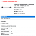 thumbnail image 2 of Front Left Axle Assembly - Compatible with 1980 - 1983 Honda Civic 1981 1982, 2 of 2