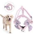 thumbnail image 1 of Adjustable Dogs Walking Harness with Gauze Bow Traction Lead Leash Strap Belt Rope(Pink), 1 of 11