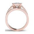 thumbnail image 3 of 1-1/2 Carat T.W. Diamond 10kt Rose Gold Cluster Engagement Ring Set, 3 of 5