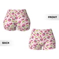 thumbnail image 4 of KLL Strawberry And Cheery Pattern Workout Shorts for Women Scrunch Short Gym Yoga Running Sport Active Exercise Fitness Shorts, 4 of 8