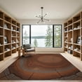 thumbnail image 2 of ODIKA 9'x12' Washable Area Rug Grain With Rustic Annual Rings And Bark Border Tree Stump Wood Playful for Great Room, Indoor Concept, Large Living Low Pile, Flatwoven, 2 of 7